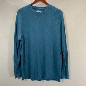 Cicchini Custom Clothier T Shirt Men XL Long Sleeve V Neck Blue Birmingham Mi